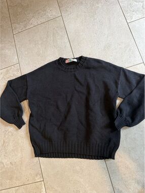 FP Beach Black Crewneck Knit Sweater M